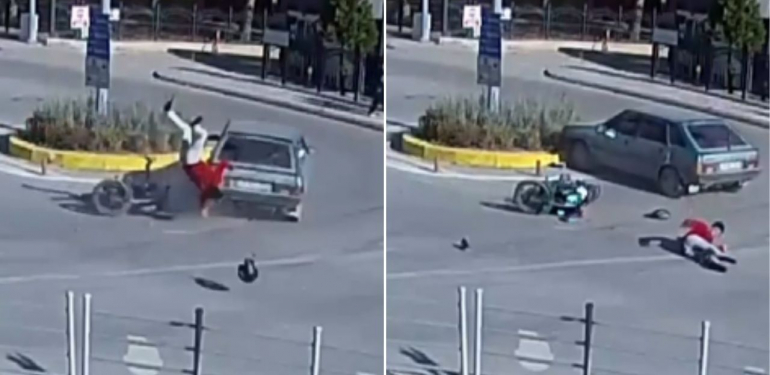 Amasya’da motosiklet havada takla attı: Sürücü yaralandı – Birlik Haber Ajansı