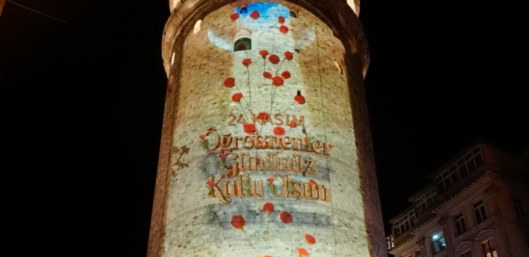 Galata Kulesi’nde 24 Kasım’a özel Öğretmenler Günü gösterisi – Birlik Haber Ajansı
